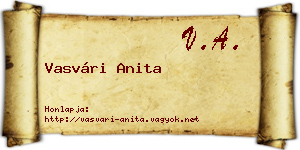 Vasvári Anita névjegykártya